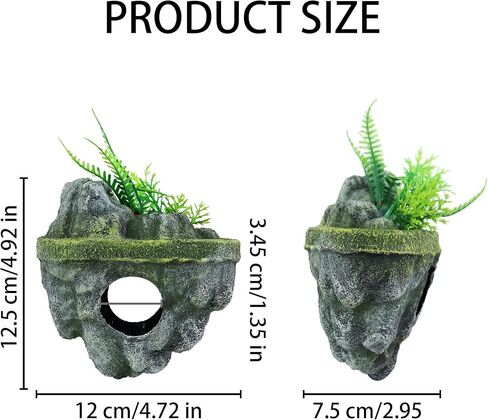 PVC Floating Aquarium Decoration, Exquisite Rockery Aquarium Decor, Realistic Workmanship Fish Tank Decor, Hideaway Floating Rock Landscape for Betta, Shrimp, Reptile Habitat (Colorful) in Kuwait