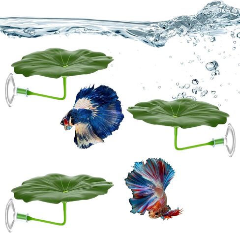 Nogeqi 3 Pcs Betta Leaf Hammock, Betta Fish Leaf Hammock Soft Aquarium Decor Plastic Plants, Fish Tank Decoration for Sleeping Resting Hiding Playing in Kuwait