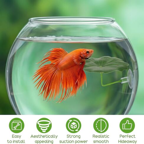 Nogeqi 3 Pcs Betta Leaf Hammock, Betta Fish Leaf Hammock Soft Aquarium Decor Plastic Plants, Fish Tank Decoration for Sleeping Resting Hiding Playing in Kuwait