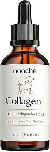 Nooche Collagen Drops للكلاب، مكمل كولاجين متطور 9 في 1، يدعم صحة المفاصل والجلد والفرو ومفاصل الورك والحركة - 2 أونصة سائلة (60 مل) in Kuwait