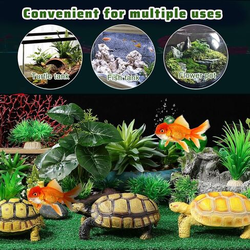Angoily Artificial Grass Turf for Turtle Basking Platform, Simulation Grass Turf for Fish Tank, DIY Turtle Ramp, Reptile Climbing Platform in Kuwait