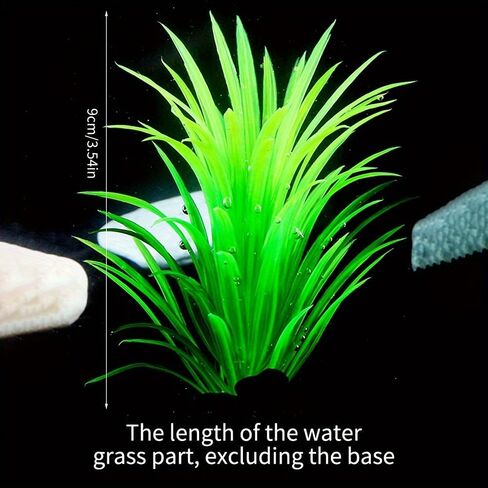 3 Pcs Artificial Aquarium Plants - Mini Fish Tank Landscaping Water Plants, Plastic Aquarium Decor for Household and Office Aquarium in Kuwait