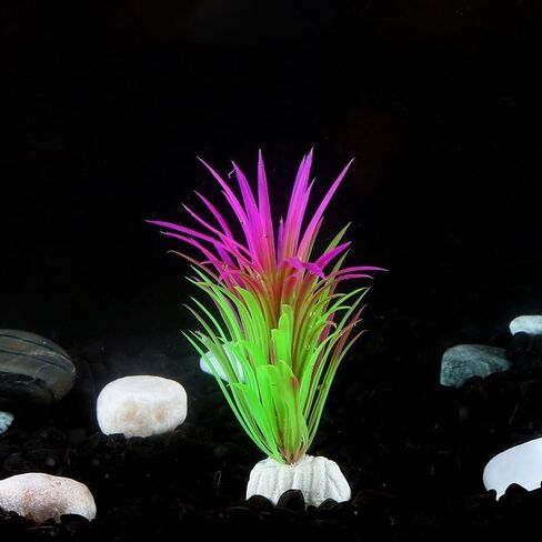 3 Pcs Artificial Aquarium Plants - Mini Fish Tank Landscaping Water Plants, Plastic Aquarium Decor for Household and Office Aquarium in Kuwait