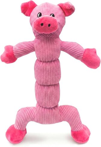 Laifug Interactive Squeaky Dog Chew Toy, Ideal Dog Toys for Chewers, Small, Medium & Large Dogs, and Fetch Lovers - Pig (Pink), Large in Saudi Arabia