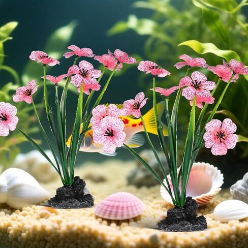 Hemoton 2Pcs Decorative Aquarium Plant Elegant Fake Fish Tank Decoration and Water Grass for Home and Office for Betta and Fish Types in Kuwait