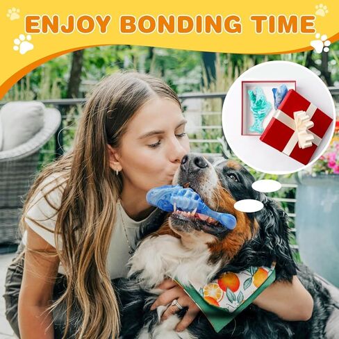 ألعاب BoyoYo القوية للكلاب للمضغ العدواني، ألعاب مضغ متينة غير قابلة للتدمير للكلاب لإبقائهم مشغولين، لعبة مضغ نايلون شديدة التحمل للسلالات المتوسطة والكبيرة فائقة المضغ، نكهة لحم البقر، عبوتان in Kuwait