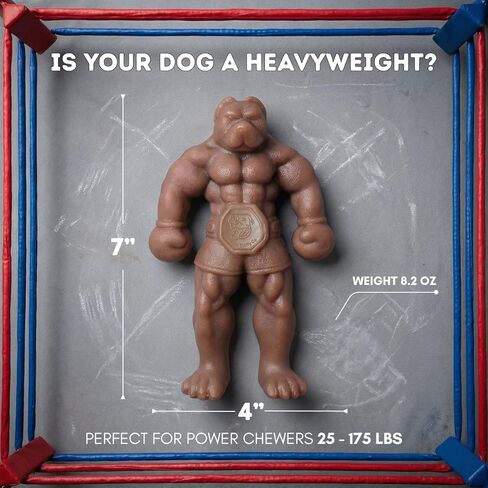 لعبة الكلب Chewzilla Balboa للكلاب من HAPPY STAFFY - نايلون ToughTech™ فائق القوة للمضغين العدوانيين - شديدة التحمل وغير سامة - معتمدة للمضغ القوي - للكلاب المتوسطة إلى الكبيرة، والموظفين، وبيت بولز in Kuwait