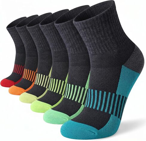 Tipi Toe Women's 6-Pairs Quarter Cushioned With Arch Support Athletic Performance Sports Socks in Saudi Arabia