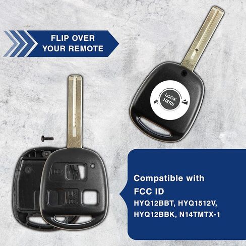 KeylessOption Key Replacement Case Shell Keyless Entry Remote Fob Uncut Blade Fix Master for Hyq1512v, Hyq12bbt in Saudi Arabia