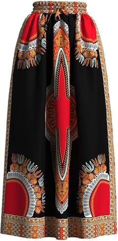 ABCWAX African Skirt for Women Traditional Print Dashiki Ankara Beautiful Skirt for The Four Seasons in Saudi Arabia