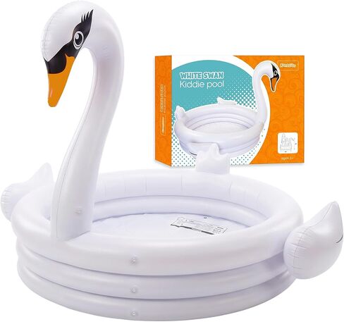 One Swan Inflatable Pool Float I 48 x 46 Inflatable Kiddie Pool for Kids, Adults and Toddlers I Blow Up Pool Floats for Swimming Pool Lounger Chair I Bachelorette Pool Floats Swimming Pool Toys Rafts in Saudi Arabia