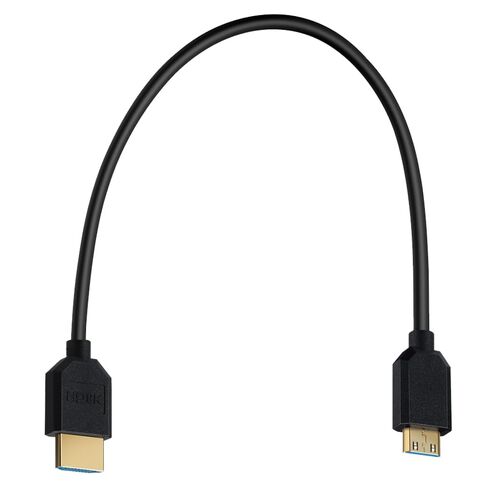 1ft Mini HDMI 8K to HDMI 8K Ultra HD Cable, 3D 48Gpbs Right Angle Mini HDMI 2.1 Version Male to Straight HDMI 2.1 Version Male Adapter Cable For Xbox PS4 PS5 TV Switch, Support 8K@60HZ 4K@120Hz in Saudi Arabia