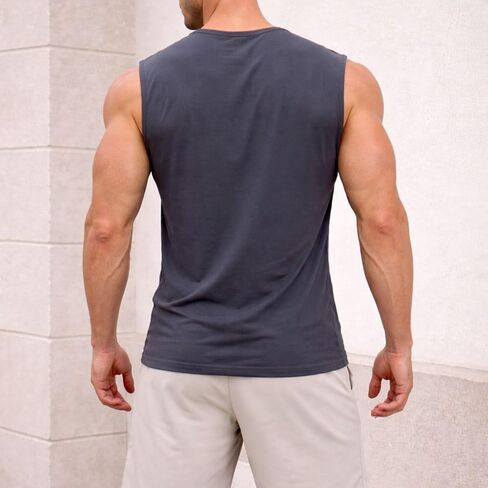 Men's Fitness Tank Top Workout Sleeveless T Shirt Athletic Tank Top Training Bodybuilding Shirt in Saudi Arabia