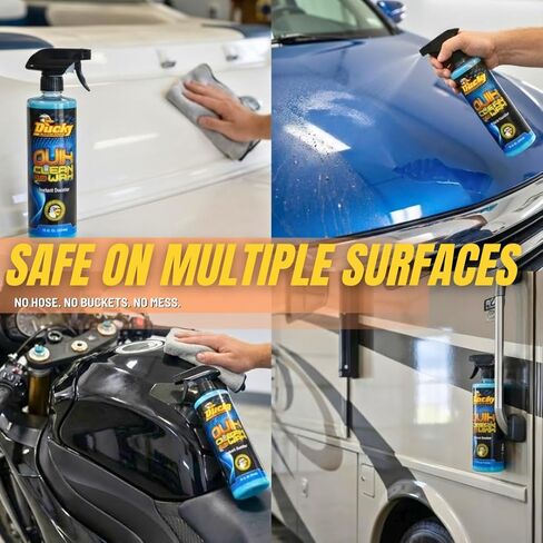 Quik Clean & Wax: منظف رش للتفاصيل الخارجية للسيارة والقوارب والدراجات النارية والمركبات الترفيهية، 16 أونصة in Kuwait