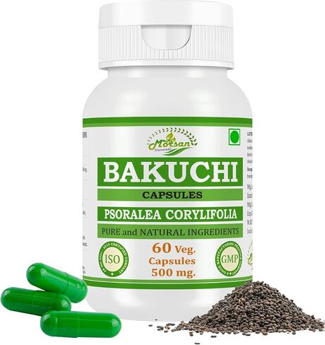 Bakuchi (Bavachi, Babchi) (Psoralea Corylifolia) Capsules | Highest Potency, 100% Natural Product | Pack of 60 x 500 mg. Veg. Capsules (2) in Saudi Arabia
