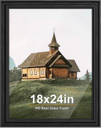 PEALSN 11x14 Picture Frame with Real Glass Front and Black Backboard, Wall Gallery Photo Frames for Wall Mounting Display in Saudi Arabia