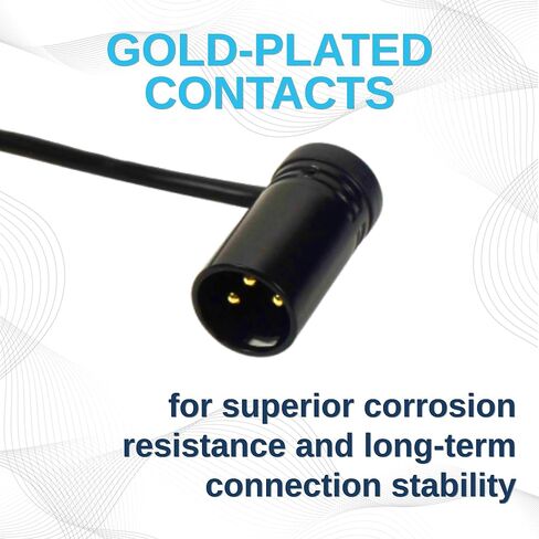 كابل HQRP ذو 3 دبابيس XLR أنثى إلى 3 دبابيس XLR ذكر ذو زاوية قابلة للتعديل متوافق مع أجهزة الصوت 302، 552، 633، 688، 788T، خلاط/مسجل in Kuwait