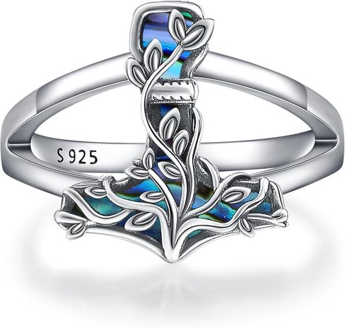 CUPENDA Pentagram/Tree of Life/Witches Knot/Anchor/Thor Hammer Ring Sterling Silver Celtic Knot Wiccan Rings Viking Jewelry Gifts for Women in Saudi Arabia