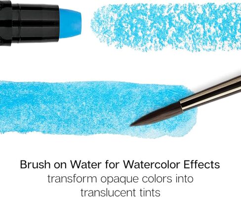 KINGART 580-72 GEL STICK Set, Artist Pigment Crayons, 72 Unique Colors, Water Soluble, Creamy, and Odorless, Use on Paper, Wood, Canvas and more in Saudi Arabia