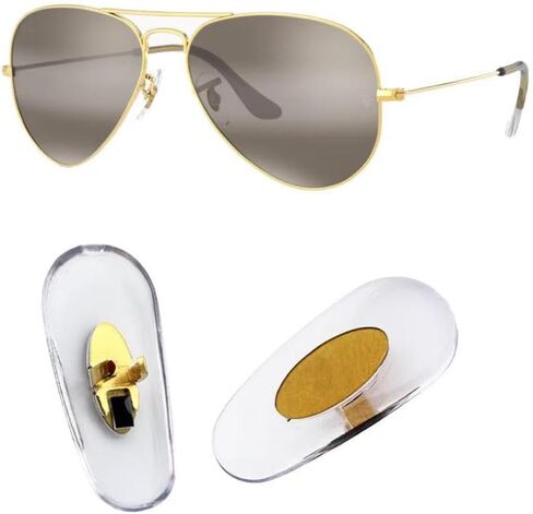وسادات أنف بديلة لنظارات Ray Ban RB3025 RB3447 طقم إصلاح النظارات الشمسية 16 مم (فضي) in Saudi Arabia