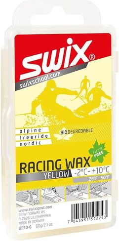 Swix Bio Degradable Ski/Snowboard Warmer Conditions Wax (180g Bar), Yellow, 7"x3"x2" in Saudi Arabia
