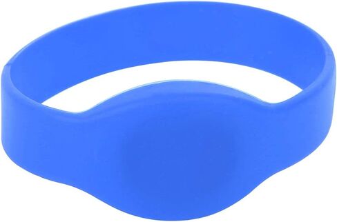 10pcs RFID Wristband, IP68 Waterproof Silicone Bracelet ID Card Access Control Wristband for Hotel Swimming Pool Sauna Room 125Khz (Blue) in Saudi Arabia