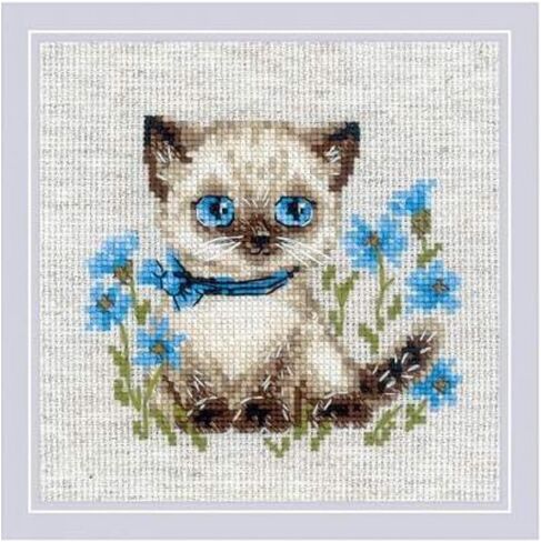 RIOLIS Counted Cross Stitch Kit 6"X6"-Siamese Kitten (14 Count) in Saudi Arabia