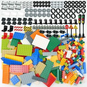 122pcs Wheels and Axles Set, Car Parts Chassis Pieces Tires Building Blocks, Compatible with Classic Bricks Toys in Kuwait