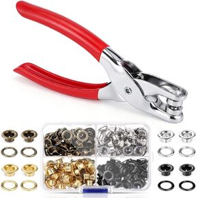 3/16 Inch Grommet Tool Kit Grommet Eyelet Plier Set Eyelet Hole Punch Pliers Grommet Hand Press Pliers with 200 Pieces of Grommets Eyelets for Shoes Clothes Bags Craft Supplies in Kuwait