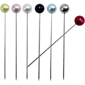 Sewing Pins,500 Count,Straight Pins with Colored Glass Heads(1-1/2 Inch),Quilting Pins,Sewing Pins for Fabric,Fabric Pins with Large Heads,Dressmaker Pins in Kuwait