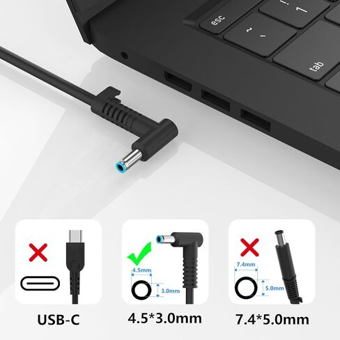 65W Adapter Laptop Charger Fit for HP Pavilion G6 G7 DV6 DV5 DV4 G72 G71 G60 G61 G62 DM4 HP 2000 Notebook PC 2000-2A20NR, 2000-2B09WM 19.5V 3.33A Adapter Power Cord (7.4mm x 5.0mm) in Saudi Arabia