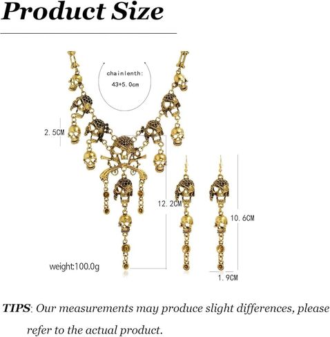 Pirate Costume Women Pirate Jewelry Accessories Skull Skeleton Necklace Earrings Halloween Costumes Womens Pirates Costume Shirt Dress in Saudi Arabia