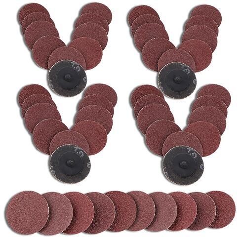 GOLD DEER 2 Inchs 50PCS Roll Lock Quick Change Discs Set 180 Grit Round Sanding Discs Sand Paper Set Sanding Discs for Die Grinder Surface Strip Grind Polish Burr Finish Rust Paint Removal in Saudi Arabia