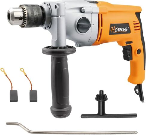 Hoteche 3-in-1 Rotary Hammer Drill 1-Inch SDS Plus Electric Hammer 6.7-Amp/800W Variable Speed Corded Power Hammer Drill Demolition Jack Hammer for Concrete with Extra 1/2 Chuck, Drill Bits & Chisels in Kuwait