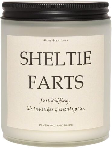 Yorkie Gifts & Decor, Yorkie Gifts for Women, Dog Mom Gift for Women, Dog Farts Candle - Lavender & Eucalyptus, Crafted by Natural Soy Wax & Natural Essential Oils, 7OZ in Saudi Arabia