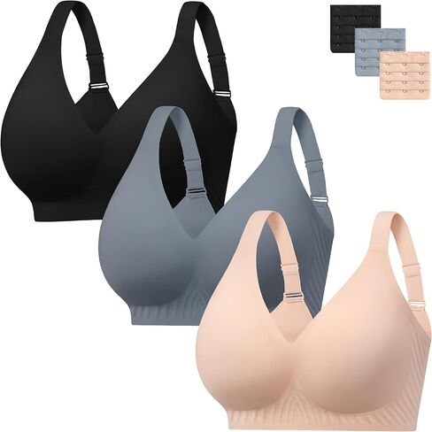 habibee حمالات الصدر للنساء لا Underwire سلس رفع حمالة الصدر اللاسلكية التغطية الكاملة مريحة اليومية تي شيرت حمالات الصدر 32D-44D in Kuwait