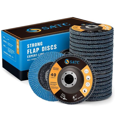 S SATC 20PCS Flap Discs 4 1/2 for Angle Grinder 40/60/80/120 Grit Flap Disc High-Density Bevel Type Angle Grinder Sanding Disc Abrasive Flap Disk #29 in Saudi Arabia