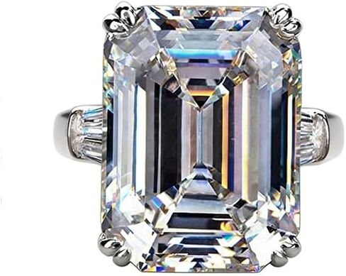 LIOYSIUT Big Cushion Cut Halo Engagement Rings for Women 18K Gold Plated 925 Sterling Silver Cubic Zirconia Promise Rings for Her, Anniversary Solitaire CZ Simulated Diamond Ring 8 in Saudi Arabia