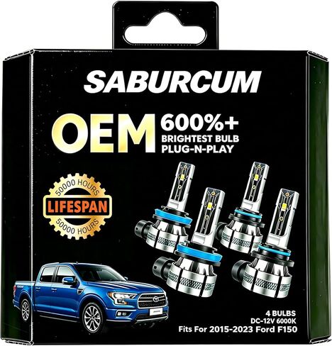 9006 HB4 High-Efficiency Lighting Bulbs Halogen Powersports 9006 Fog Light Blub Low Beam Replacement,Super Bright Non-polarity 6000K Cool White,Plug and Play,Pack of 2 in Saudi Arabia
