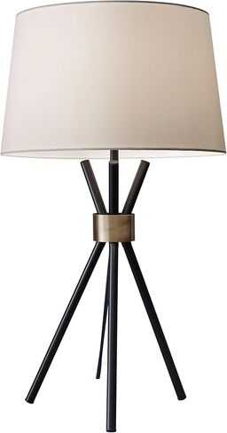 مصباح أرضي Adesso 3835-01 Benson، 60 بوصة، 150 وات، مكافئ CFL، أسود مع لمسة نحاسية عتيقة، 1 مصباح ثلاثي القوائم in Kuwait