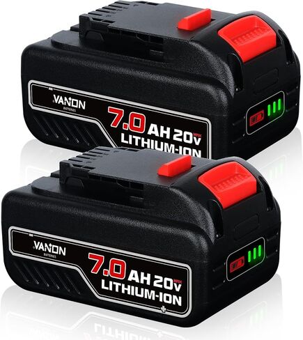 VANON 2Pack LB2X4020 7.0Ah Replacement for Black and Decker 20v Lithium Battery LBXR2020 LBX4020 LB2X4020-OPE LBXR20-OPE LBXR20 LB20 LBX20 Compatible with Black and Decker Drill Cordless Tools in Saudi Arabia