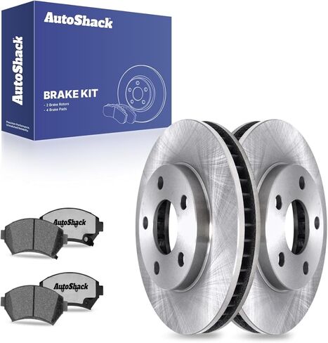 AutoShack Front Brake Rotors Ceramic Brake Pads | Replacement for Buick Century Regal LeSabre Pontiac Grand Prix Montana Bonneville Chevrolet Venture Oldsmobile Silhouette FWD | 6-PC Brake Kit in Saudi Arabia