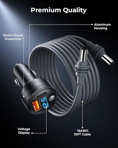 4 in 1 Retractable Car Charger, 60W Fast Car Phone Charger with Cord, Retractable Car Charger Type C and Lightning Compatible with iPhone 15/14/13/12/11 Pro Max in Saudi Arabia