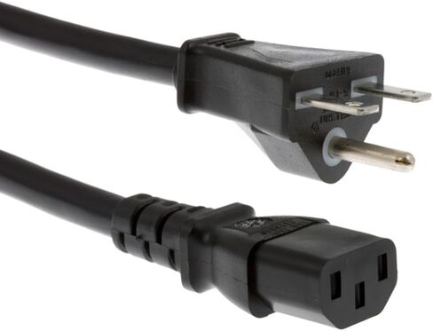 Heavy Duty AC Power Cord, 15A/250V, 14 AWG, 6-15P to C13, (NEMA 6-15P to IEC-60320-C13) 10 ft Black Lifetime Wty in Saudi Arabia