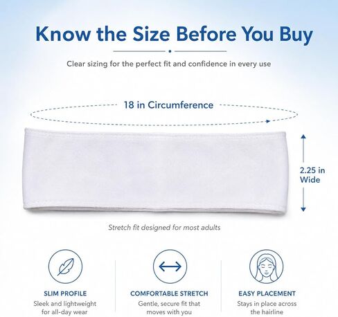 ForPro Stretch Headbands - Moisture Absorbent Disposable Spa Headbands - 2.25" W x 18" C - 48-Count in Saudi Arabia