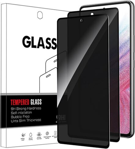 2 Pack for Samsung Galaxy A54 5G Privacy Screen Protector [9H Hardness] HD [Black] Dark Anti Spy Private Tempered Glass Film for Samsung Galaxy A54 5G in Kuwait