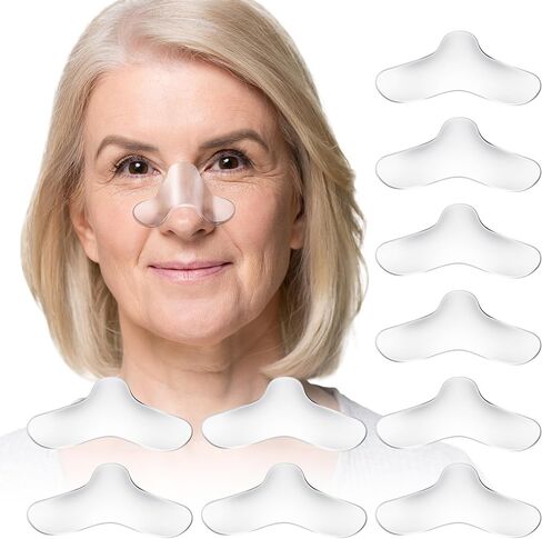 10 Pack CPAP Nose Pads, Anti Leak CPAP Nose Protector for Most Masks, Reusable & Strong Adhesion Nasal Silicone Gel Pads Relieve Pressure and Skin Irritation in Saudi Arabia