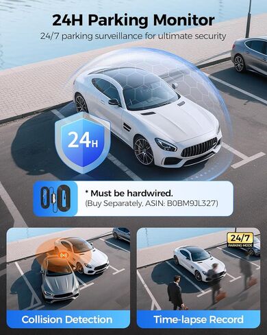 AZDOME 11.8" WiFi Mirror Dash Cam, 2.5K QHD Front and Rear View Mirror Camera for Cars, Dual Camera with Waterproof Reverse Backup, Enhanced Night Vision, Parking Mode, with GPS Free 64GB Card in Saudi Arabia