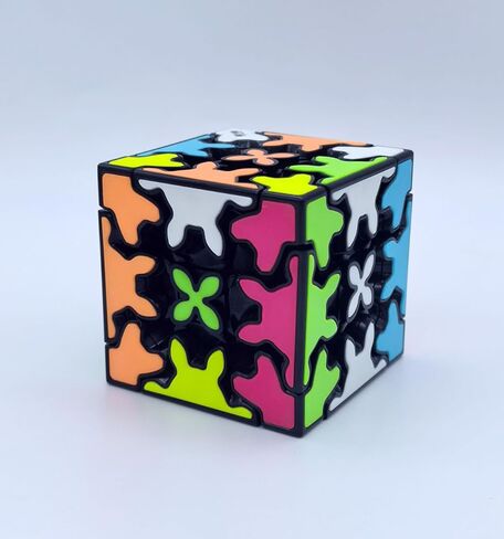 Gear 3x3x3 Magic Cube with Three-Dimensional Gear Structure, Embedded Tile Design Tetrahedron Speed Puzzle Cubo Suitable for Brain Development Puzzle Games in Saudi Arabia