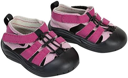 Sophia's Cool Outdoor Athletic Hiking Gender-Neutral Mix & Match Velcro Ankle Strap Sandal Shoes for 18" Dolls, Pink/Black in Saudi Arabia